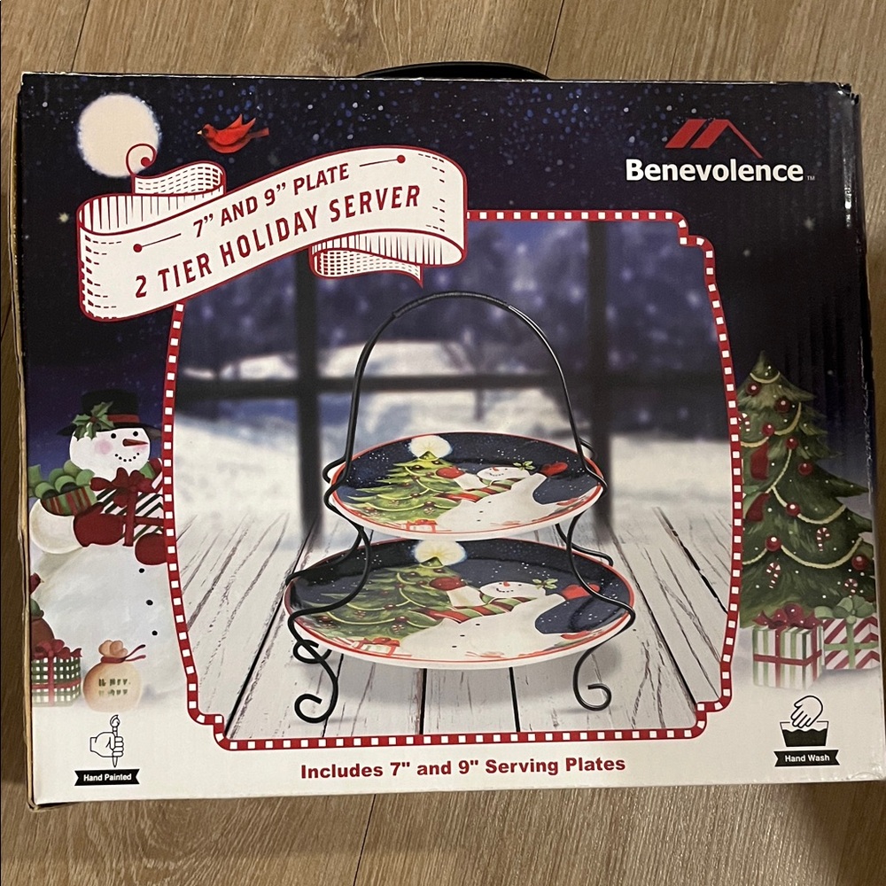2-Tier Holiday Server Plates